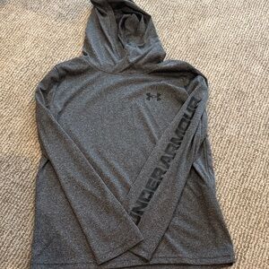 Under Armour Charcoal Hoodie with Black Logo